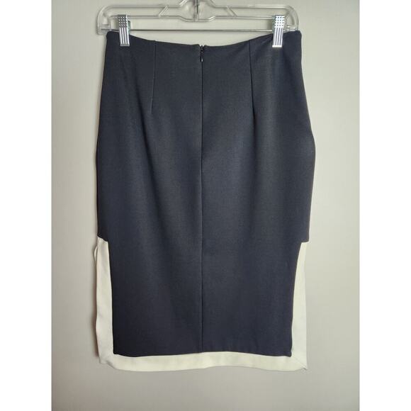 Staud Yang Ponte knit skirt sz M side suits black white Careerwear professional - Picture 4 of 10